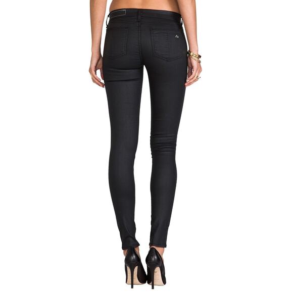 Rag & Bone Cotton Blend Coated Denim Mid-Rise Skinny Jeans Shoreditch Women's 29 - Picture 2 of 9